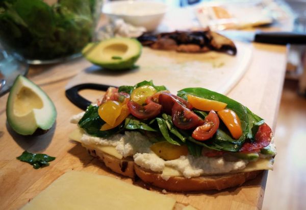 Avocado, Cheese & Tomato Sandwich